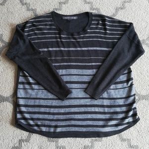 French Connection Grey Stripe Sweater